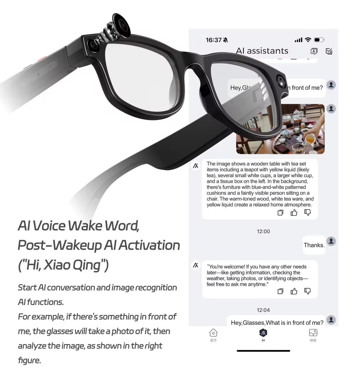 Lunettes IA avec Camera