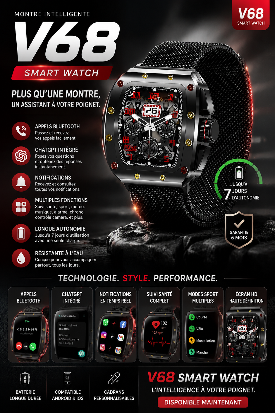 Smart Watch V68