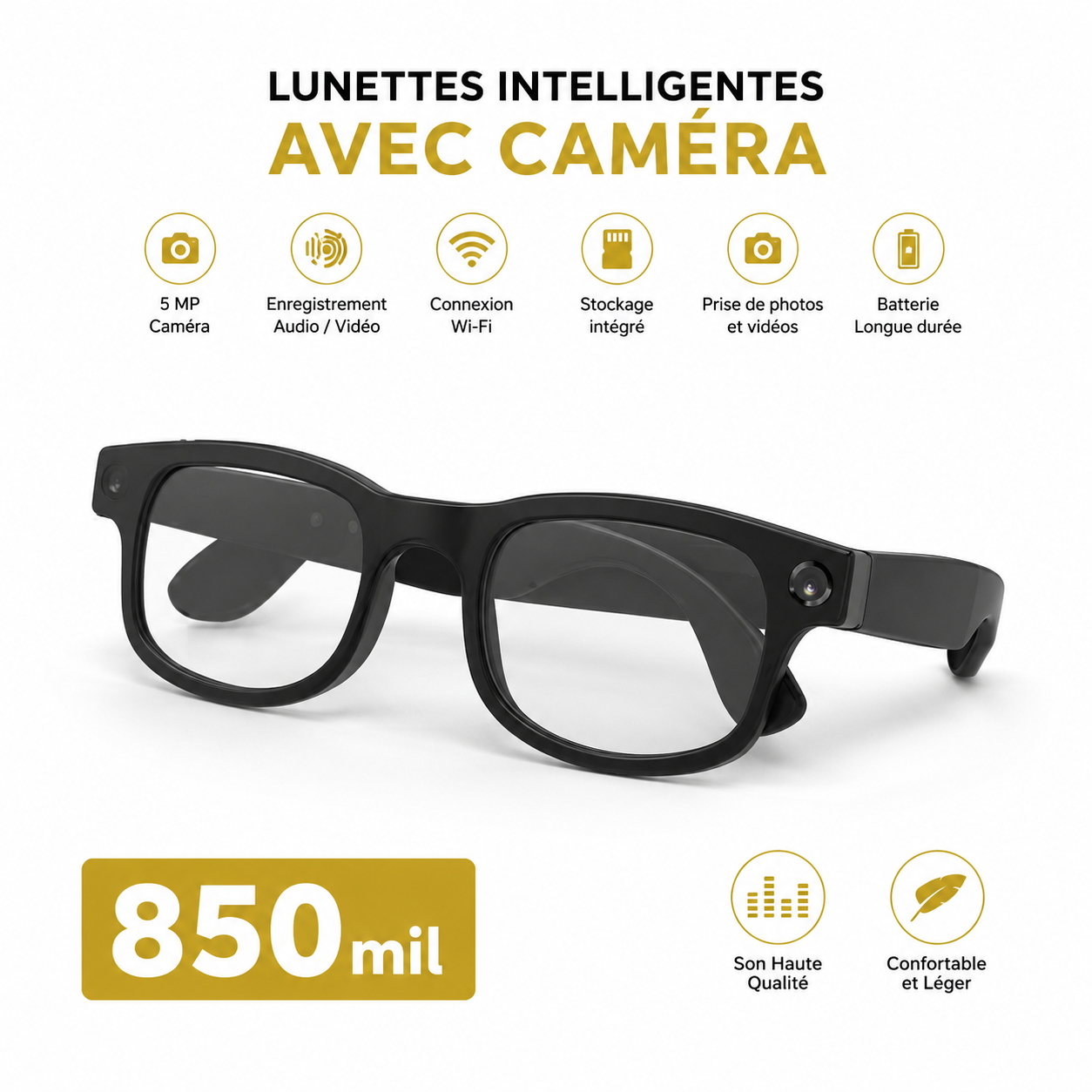 Lunettes IA avec Camera