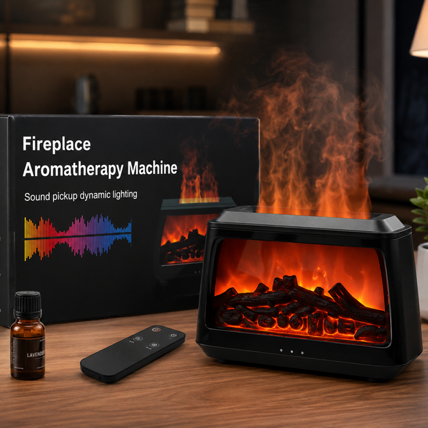 Humidificateur d’air effet cheminée LED